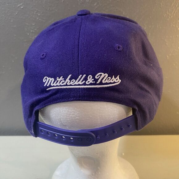 NWT LA Lakers Mitchell & Ness Script HWC Hat Rare Griswold Kobe Snapback - Picture 3 of 6